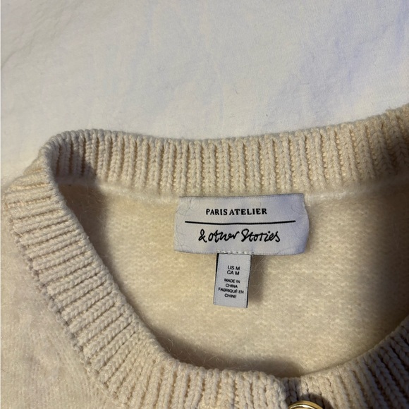 & Other Stories Fuzzy Knit Cardigan M - Picture 2 of 6